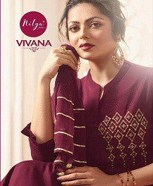 Lt Nitya Vivana Pure Viscose Ready Made Stylish Suits Collection