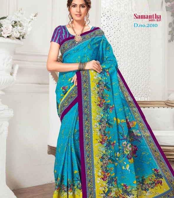 Samantha Vol-2 Printed Cotton Running Wear Saree Catalog Collection