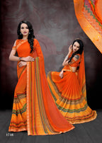 Ocean Girl 10 Weightless Georgette Printed Saree Catalog Collection at Stuff Export