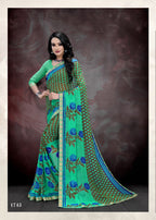 Ocean Girl 10 Weightless Georgette Printed Saree Catalog Collection at Stuff Export