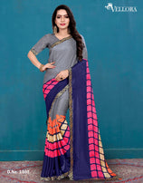 Vellora 1 Printed Georgette Party Wear Saree Catalog Collection