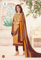 Miss World Ipl Shagun Printed Cotton Dress Material Catalog Collection