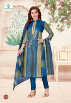 Miss World Ipl Shagun Printed Cotton Dress Material Catalog Collection