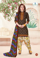 Miss World Ipl Shagun Printed Cotton Dress Material Catalog Collection