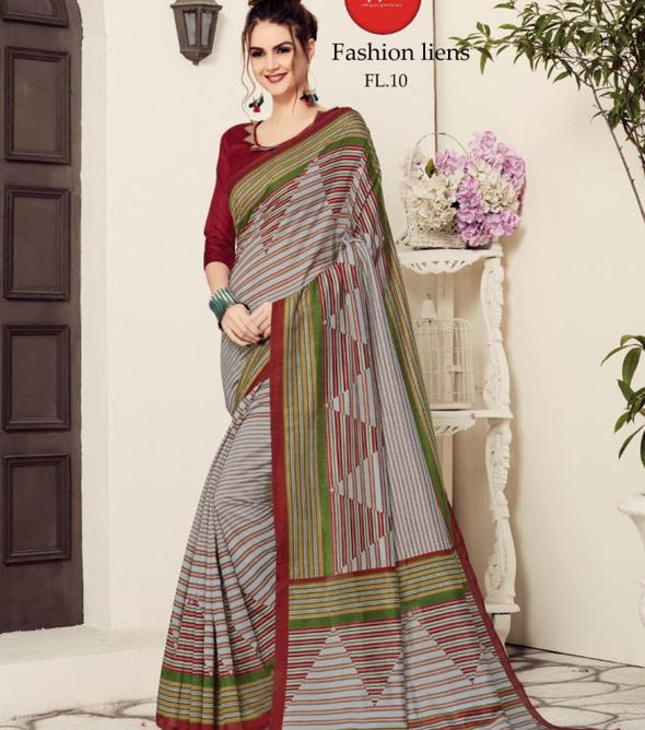 Apple Fashion Lines Designer Bhagalpuri Silk Saree Wholesale Catalog Collection