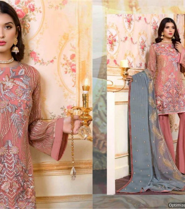 Dua 7 Georgette Embroidered Pakistani Salwar Suits Catalog Collection
