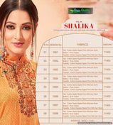 Shalika Vol 40 Cotton Sartin Digital Printed Suits Material Catalog Collection