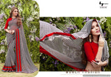 LT Retro georgette with satin patta printed designer sarees Catalog collection