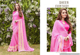 LT Retro georgette with satin patta printed designer sarees Catalog collection