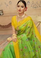Aura Handloom Weave Orgenza Saree Catalog Collection