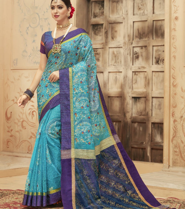 Aura Handloom Weave Orgenza Saree Catalog Collection