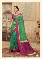 Aura Handloom Weave Orgenza Saree Catalog Collection