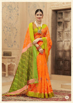 Aura Handloom Weave Orgenza Saree Catalog Collection