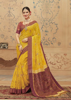 Aura Handloom Weave Orgenza Saree Catalog Collection
