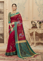 Aura Handloom Weave Orgenza Saree Catalog Collection