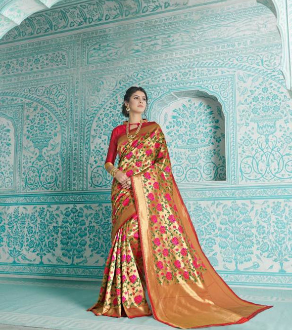 Shangrila Paithani Pure Paithani Meenakari Saree Catalog Collection