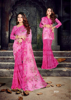 Kodas Fruit Tella Heavy Georgetee Printed Saree Catalog Collection