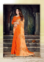 Kodas Fruit Tella Heavy Georgetee Printed Saree Catalog Collection