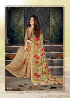 Kodas Fruit Tella Heavy Georgetee Printed Saree Catalog Collection