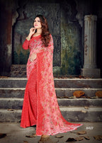 Kodas Fruit Tella Heavy Georgetee Printed Saree Catalog Collection