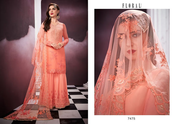Jinaam Floral Malika Vol-2 Pllazo Style Salwar Kameez Catalog Collection