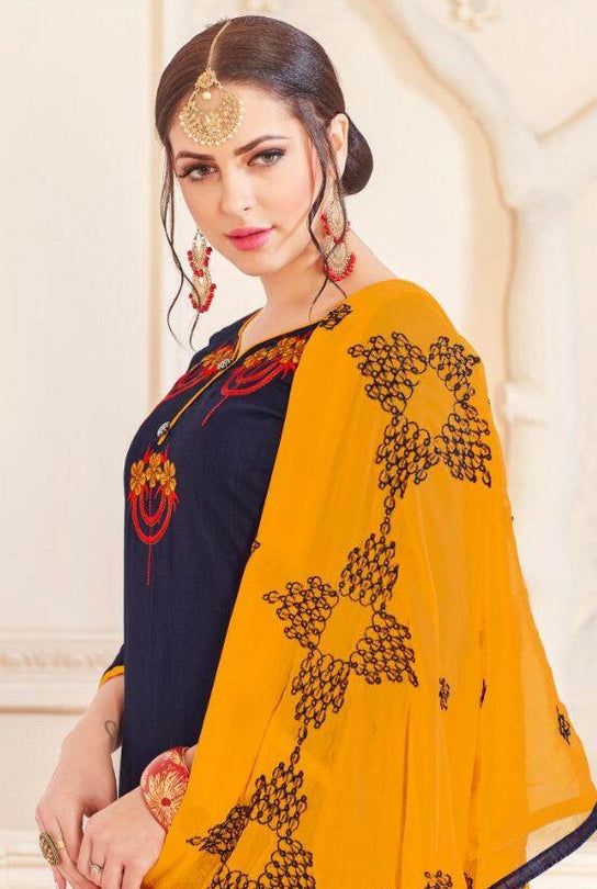 Rnx Maahi South Cotton Slub With Embroidery Work Catalog Collection