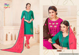 Rnx Maahi South Cotton Slub With Embroidery Work Catalog Collection