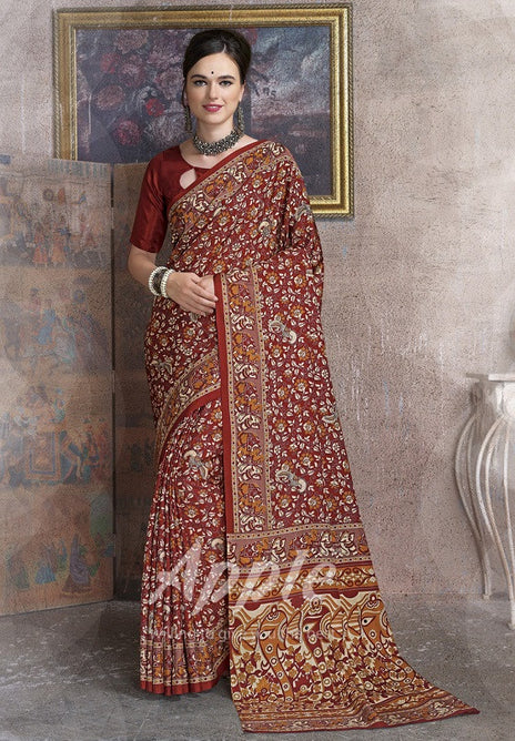 Apple Kalamkari Vol-4 Art Silk Saree Catalog Collection