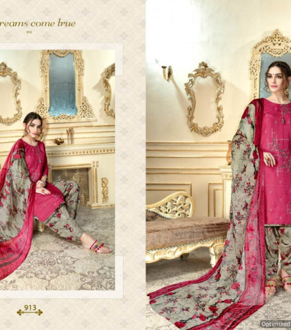 Levisha Faiza Pure Pashmina Dobby Print With Work Patiyala Suits Catalog Collection
