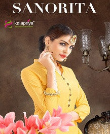 Kalapriya Sanorita Heavy Rayon Embroidery Work Dress Material Catalog Collection