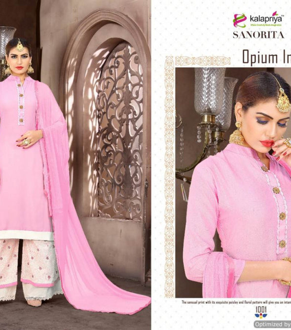 Kalapriya Sanorita Heavy Rayon Embroidery Work Dress Material Catalog Collection