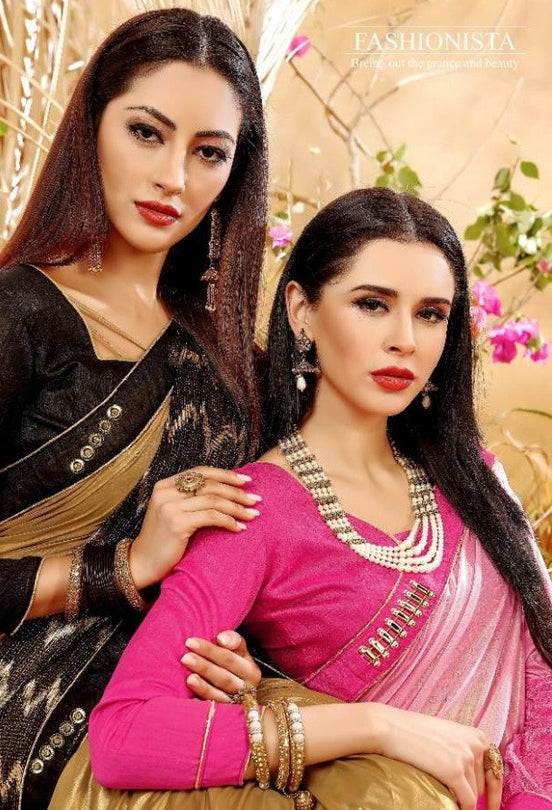 Saroj Golden Glory Lycra Cotting Fancy Saree Catalog Collection