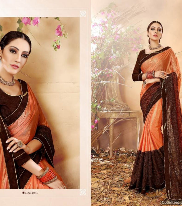 Saroj Golden Glory Lycra Cotting Fancy Saree Catalog Collection