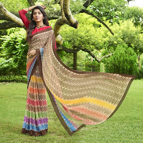 Hirwa Siya Vol-6 Georgette Printed Saree Catalog Collection