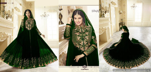 Glossy Simar-9014 Colors Designer Gown Type Salwar Kameez Catalog
