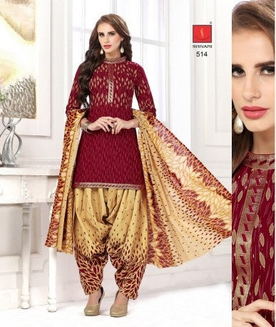 Shivani Cotton presents Patiyala Dupatta Cotton printed dress materials Catalog