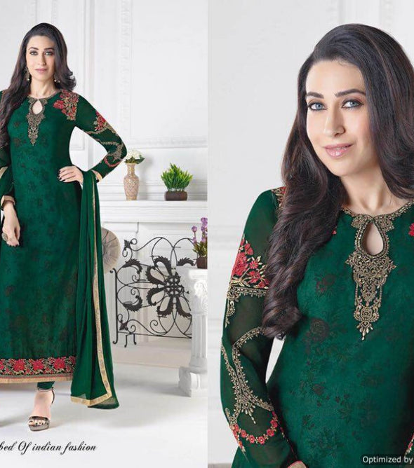 Suhati Fab Charishmatic Karishma Long Georgette Designer Straight  salwar suits Catalog