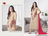 Suhati Fab Charishmatic Karishma Long Georgette Designer Straight  salwar suits Catalog