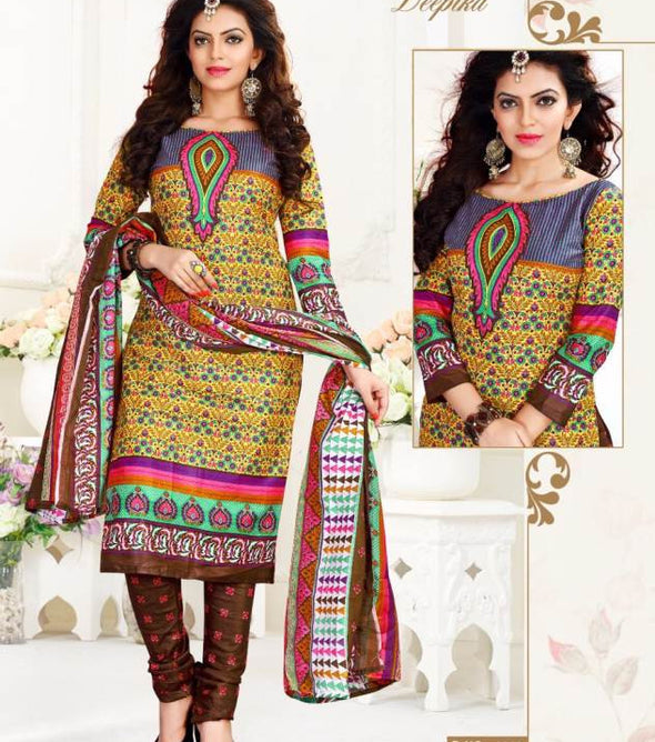 Jalkunj Cotton Print Deepika attractive Printed Dress Material Catalog Collection