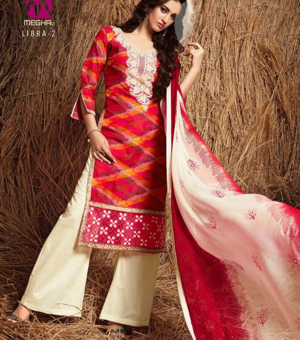 Meghali Suits Libra-2 Attractive Good Looking Satin Print Dress Material Catalog