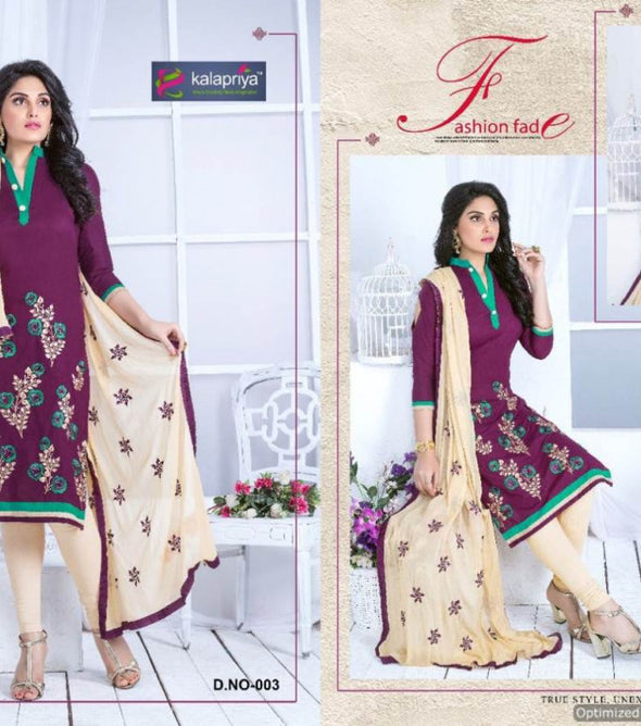 Kalapriya Cambric Cotton Heavy Embroidered Dresses Catalog Collection