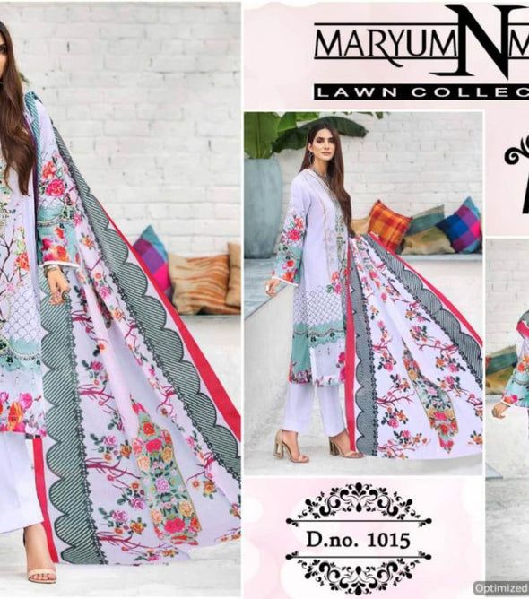 Maryum N Maria Lawn Cotton Printed Karachi Dress Material Catalog Collection