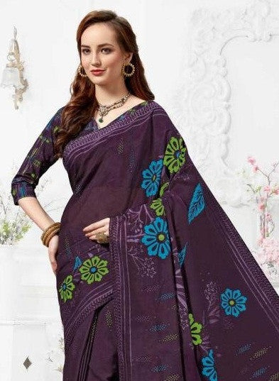 Richlook 12 Printed Cotton Running Wear Saree Catalog Collection