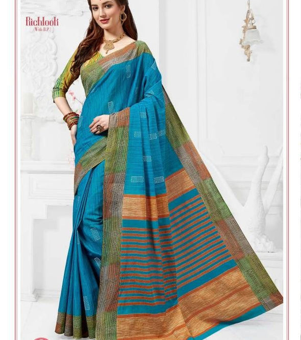 Richlook 12 Printed Cotton Running Wear Saree Catalog Collection