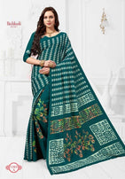 Richlook 12 Printed Cotton Running Wear Saree Catalog Collection