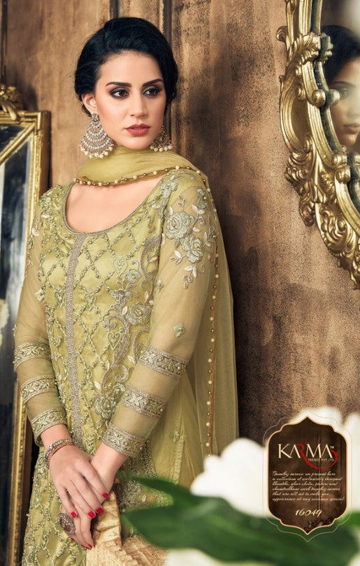 Karma 16047 Series Embroidered Salwar Suits Wholesale Catalog Collection