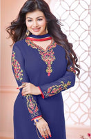 Saniya Trendz Safina Vol-1 Faux Georgette Straight Salwar Kameez Catalog Collection