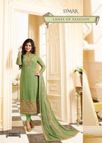 Glossy Simar Suzen Designer Straight Salwar Kameez Catalog Collection