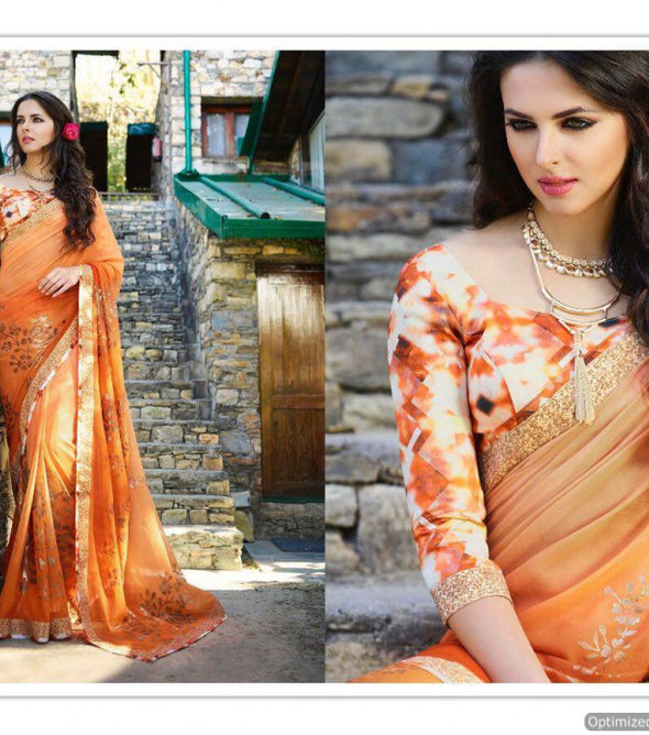 Sanskar Prints Suhasini Georgette Addition work Fancy Saree Catalog Collection