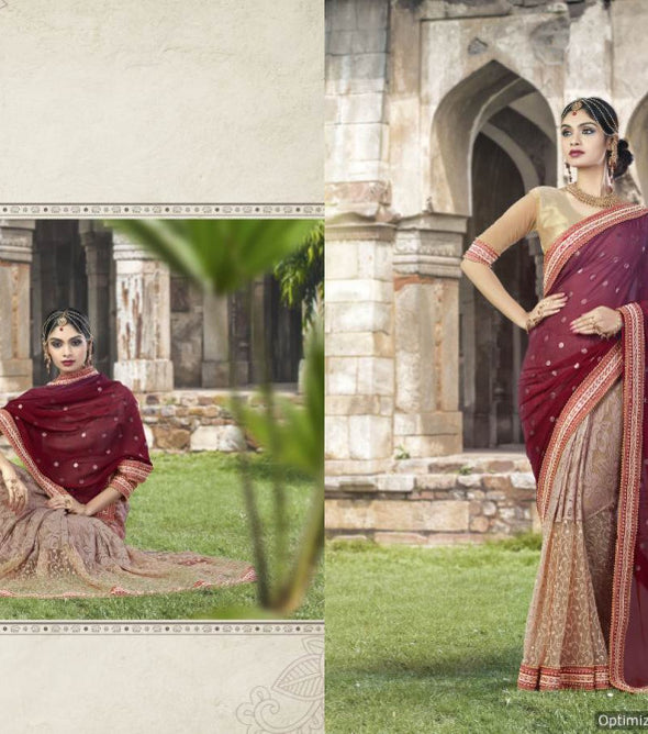 Shangrila Royal Orchid Georgette Desinger Saree Catalog Collection